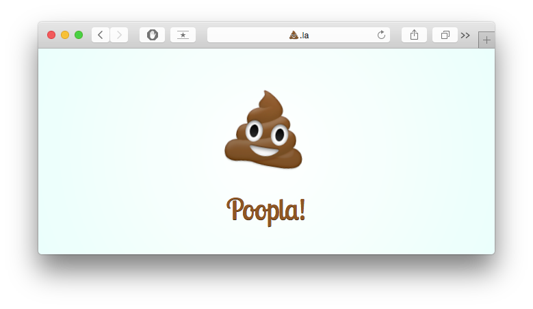 poopla - poop.la Emoticon Emoji Domain
