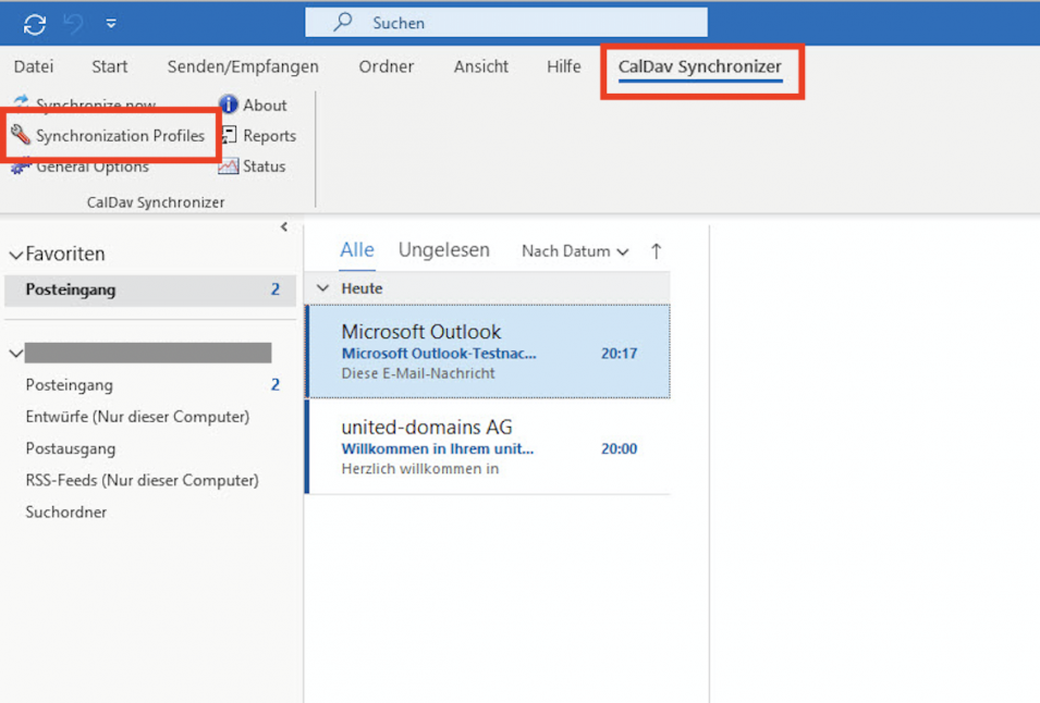 CalDAVKalender mit MS Outlook synchronisieren Anleitung