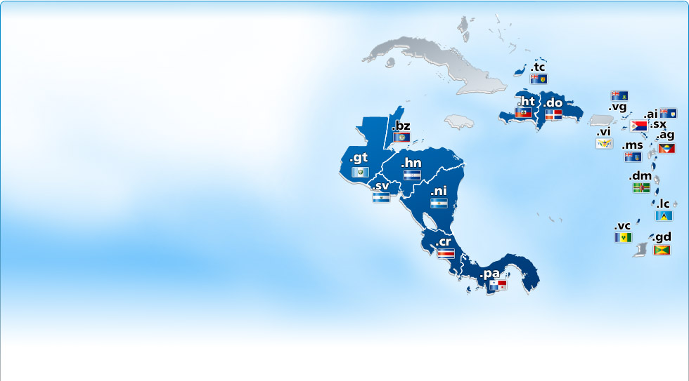 Domains aus Mittelamerika & Karibik registrieren